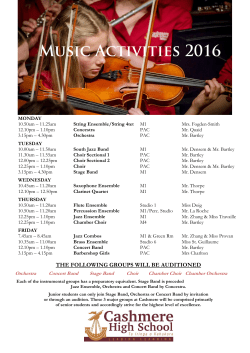 Music Activities - Cashmere High School