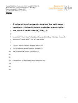 Coupling a three-dimensional subsurface flow and transport model