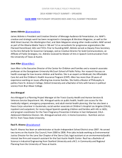 speakers click here for plenary speakers bios and full summit p