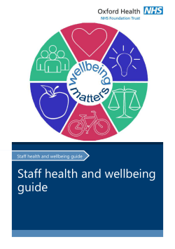 Staff health and wellbeing guide
