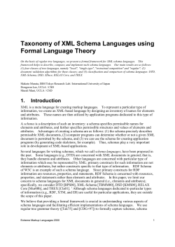 Taxonomy of XML Schema Languages using Formal Language