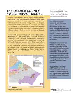 the dekalb county fiscal impact model - CEDR