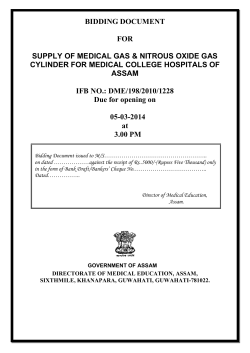 Oxygen Tender documents. - Directorate of Medical Education, Assam