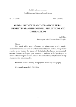 globalisation, tradition and cultural identity in spanish football