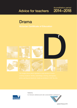 Drama Victorian Certificate of Education Study Design