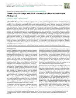 Effects of social change on wildlife consumption taboos in