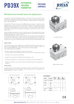 DIFFERENTIAL PRESSURE TRANSMITTER PRESSURE CONTROLS