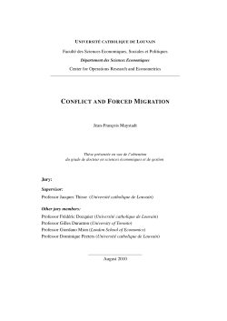 conflict and forced migration