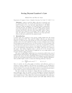 Seeing Beyond Lambert`s Law - Columbia CS