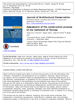 Assessment of the construction process of the Cathedral of Tortosa