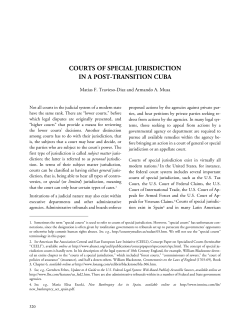 courts of special jurisdiction in a post