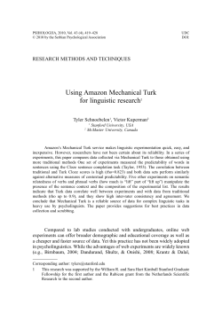 Using Amazon Mechanical Turk for linguistic research.