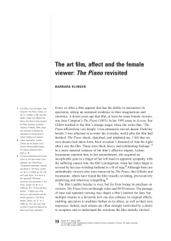 The art film, affect and the female viewer: The Piano revisited