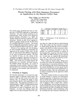 Phrase Parsing with Rule Sequence Processors: an Application to