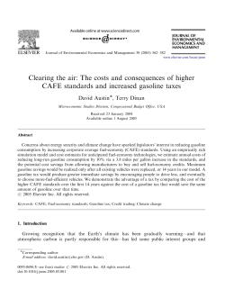 Clearing the air: The costs and consequences of higher CAFE