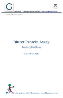 Biuret Protein Assay - G