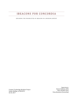 ibeacons for concordia - University of Twente Student Theses
