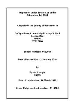 Inspection under Section 28 of the