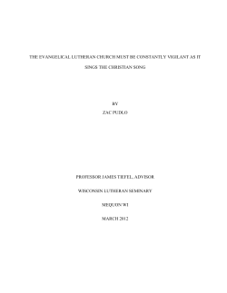 THE EVANGELICAL LUTHERAN CHURCH MUST BE