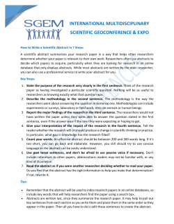 How to Write a Scientific Abstract in 7 Steps? /PDF