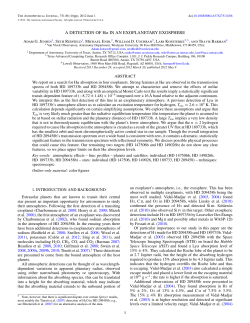A DETECTION OF Hα IN AN EXOPLANETARY EXOSPHERE