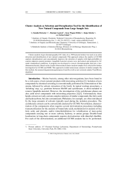 Cluster Analysis as Selection and Dereplication Tool for the