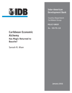 Caribbean Economic Alchemy: Has Magic Returned to Bauxite?
