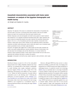 Household characteristics associated with home water treatment: an