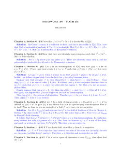 HOMEWORK #9 &ndash; MATH 435 Chapter 4, Section 6: #2 Prove that f(x