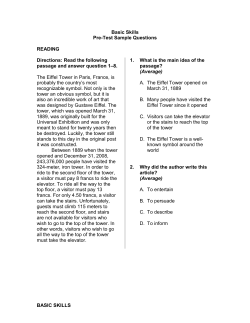 The Eiffel Tower in Paris, France is probably the country`s most