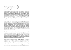 Public Diplomacy - Foreign Policy Centre