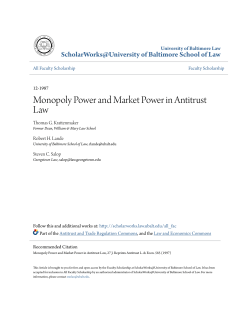 Monopoly Power and Market Power in Antitrust Law