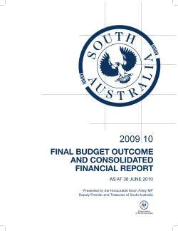FINAL BUDGET OUTCOME AND CONSOLIDATED FINANCIAL