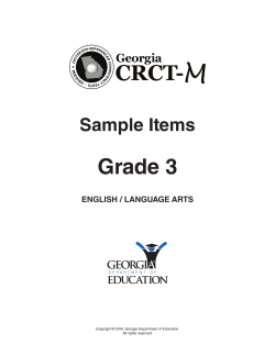 Grade 3 - GADOE Georgia Department of Education