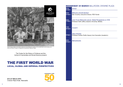 the first world war - University of Newcastle