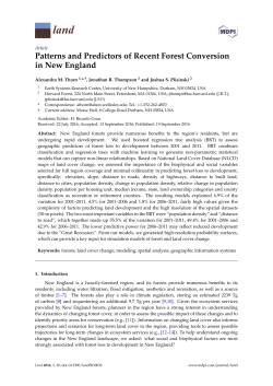 Patterns and Predictors of Recent Forest Conversion in New