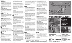 May Local Tour Calendar