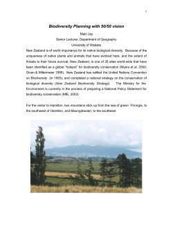 Biodiversity Planning with 50/50 vision