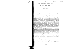 standard english: what it isn`t