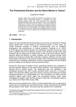 The Presidential Election and the Stock Market in Taiwan*