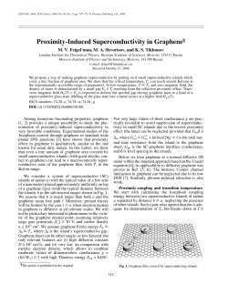 Proximity-Induced Superconductivity in Graphene