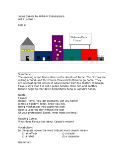Julius Caesar by William Shakespeare Act 1, scene 1 Cell 1