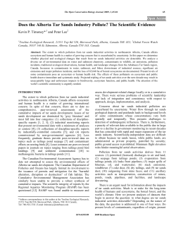 Does the Alberta Tar Sands Industry Pollute?