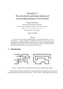Haruspicy 2 - School of Mathematics and Statistics