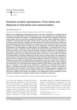 Evolution of plant reproduction - Wageningen UR E