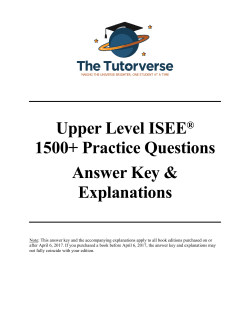 Upper Level ISEE&reg; 1500+ Practice Questions