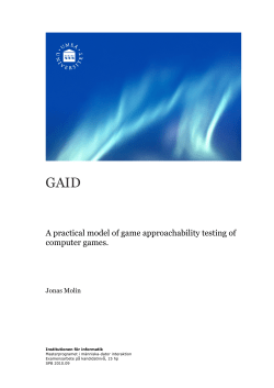 A practical model of game approachability testing of computer games.