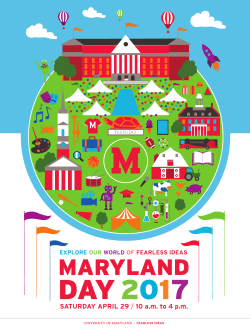 SATURDAY APRIL 29 / 10 a.m. to 4 p.m. - Maryland Day