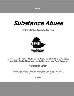 Substance Abuse - The Carter Center