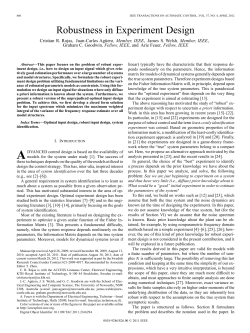 Robustness in Experiment Design - Technion